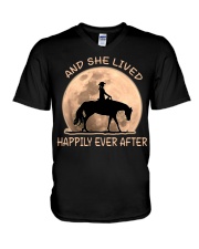 She Lived Happily V-Neck T-Shirt thumbnail