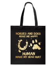 Horses And Dogs Make Me Happy Tote Bag tile