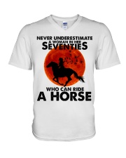 Who Can Ride A Horse V-Neck T-Shirt tile