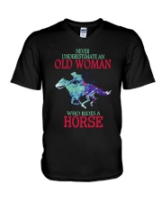 Never Underestimate V-Neck T-Shirt tile
