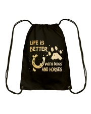 Life Is Better Drawstring Bag thumbnail