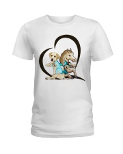 Dogs And Horses Ladies T-Shirt tile