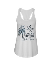 Live Like Someone Ladies Flowy Tank tile