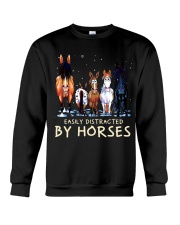 Easily Distracted By Horses Crewneck Sweatshirt tile