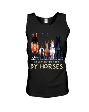 Easily Distracted By Horses Unisex Tank tile