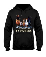 Easily Distracted By Horses Hooded Sweatshirt tile