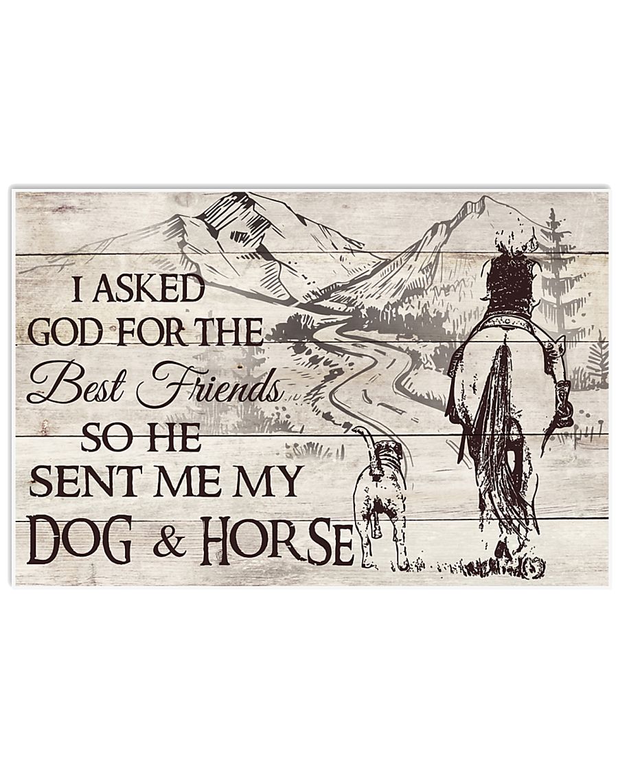 My Dog And Horse 17x11 Poster
