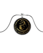 Be In My Heart Metallic Circle Necklace front