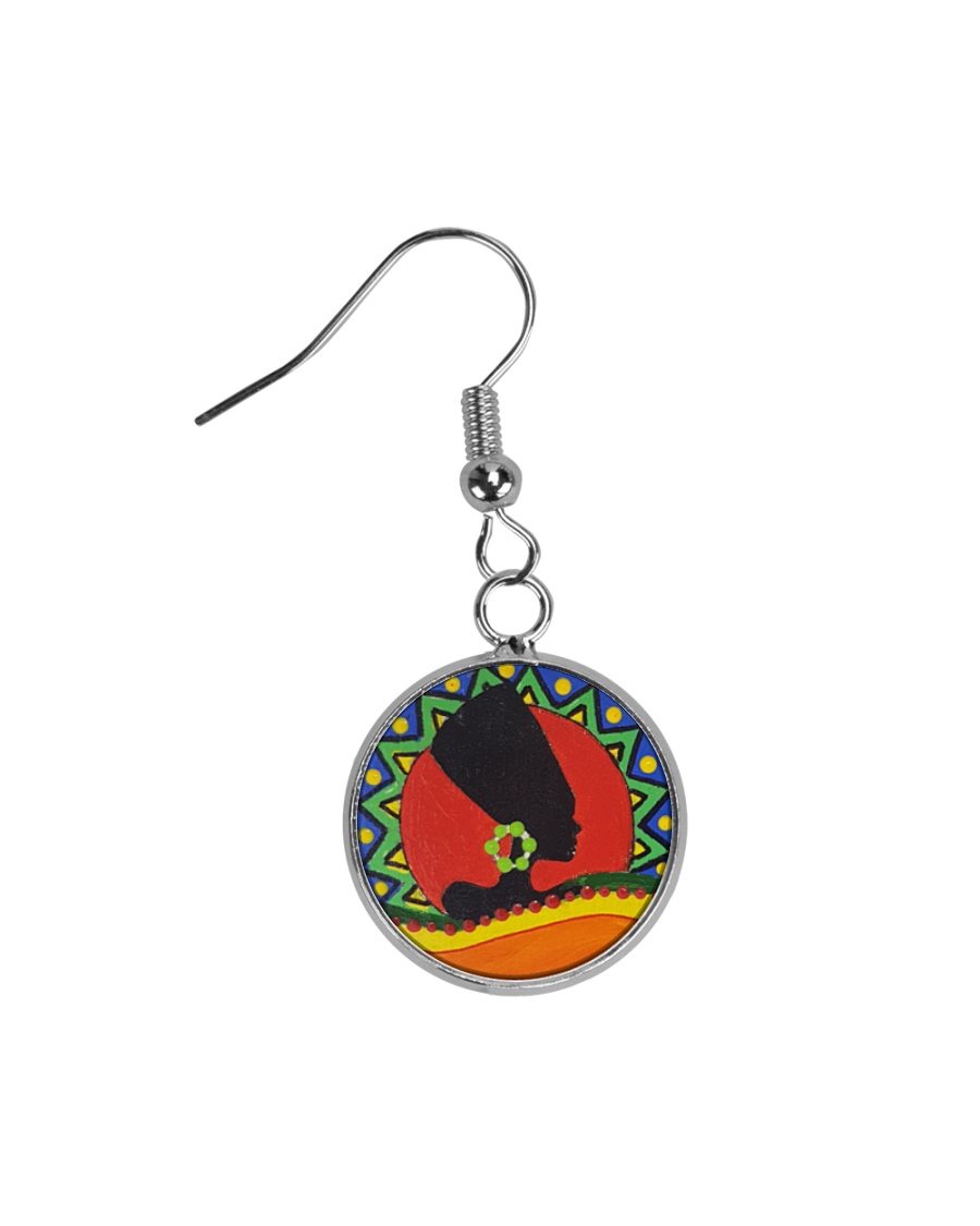African Style Earring Circle Earrings
