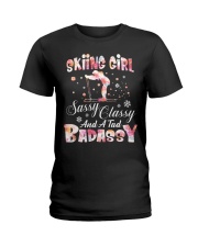 Skiing Girl Ladies T-Shirt tile