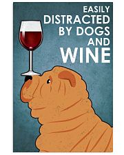 Dog Sharpei And Wine 16x24 Poster front