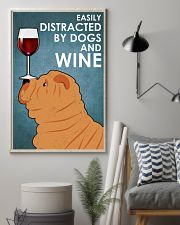 Dog Sharpei And Wine 16x24 Poster lifestyle-poster-1
