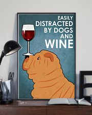 Dog Sharpei And Wine 16x24 Poster lifestyle-poster-2