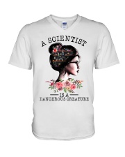 Science A Scientist V-Neck T-Shirt tile