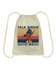 Golf Talk Birdie To Me Drawstring Bag tile