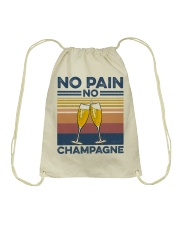 Gym No Pain No Champagne Drawstring Bag tile