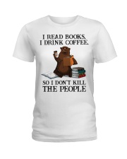 Book I Read Books I Drink Coffee Ladies T-Shirt tile