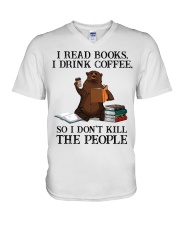 Book I Read Books I Drink Coffee V-Neck T-Shirt tile