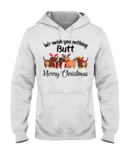 Dog Merry Christmas Hooded Sweatshirt front