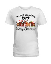 Dog Merry Christmas Ladies T-Shirt tile