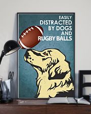 Dog Golden And Rugby Balls 16x24 Poster lifestyle-poster-2
