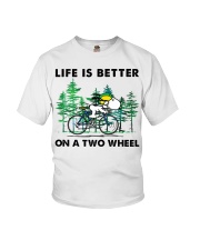 Cycling Life Is Better On A Two Wheel Youth T-Shirt tile