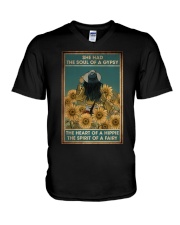 Hippie She Had The Soul Of A Gypsy V-Neck T-Shirt tile