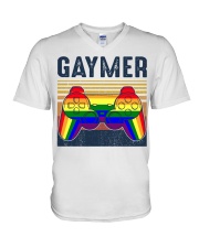 LGBT Gaymer V-Neck T-Shirt tile