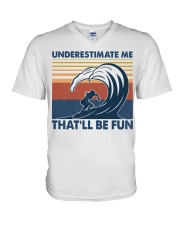 Surfing That'll Be Fun V-Neck T-Shirt tile