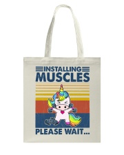 Fitness Installing Muscles Please Wait Tote Bag tile