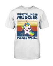 Fitness Installing Muscles Please Wait Premium Fit Mens Tee tile