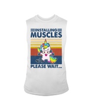 Fitness Installing Muscles Please Wait Sleeveless Tee tile