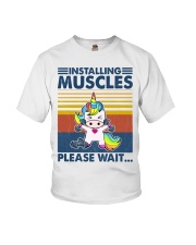 Fitness Installing Muscles Please Wait Youth T-Shirt tile