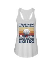 Golf It Takes A Lot Of Balls To Golf Like I Do Ladies Flowy Tank tile