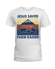 Farm Jesus Saves Farm Raise Ladies T-Shirt tile
