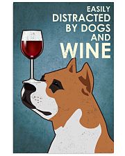 Dog Staffordshire Bull Terrier And Wine 16x24 Poster front