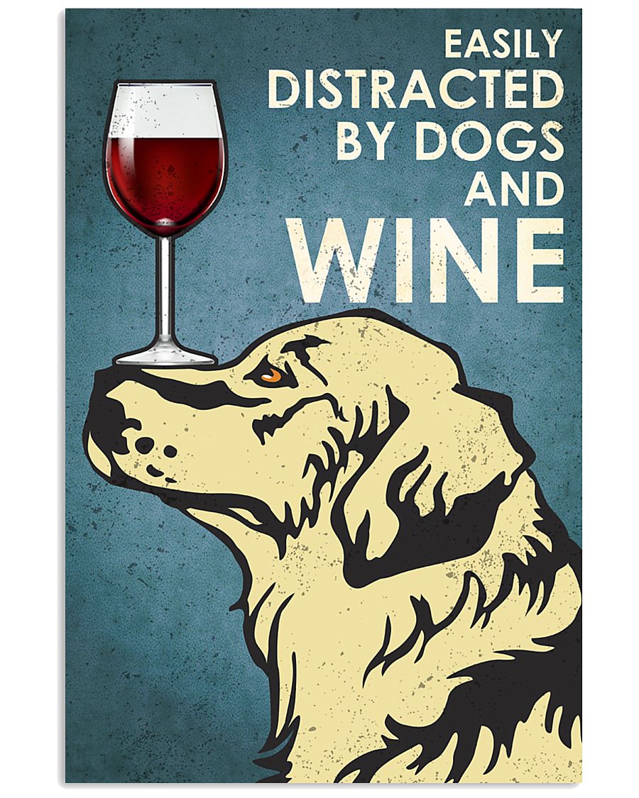 Dogs And Wine 16x24 Poster