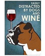 Dog Boxer And Wine 16x24 Poster front