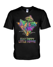 Mushroom Stay Trippie Little Hippie V-Neck T-Shirt tile