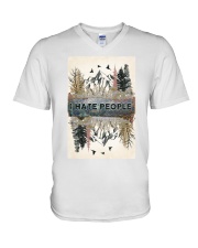 Camping I Hate People V-Neck T-Shirt tile