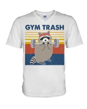 Fitness Gym Trash V-Neck T-Shirt tile