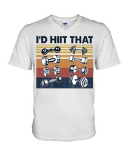 Fitness I'd Hit That V-Neck T-Shirt tile