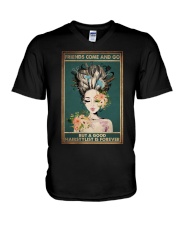 Hairdresser Friends Come And Go V-Neck T-Shirt tile