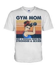 Gym Mom V-Neck T-Shirt tile