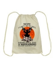 Cat Nope I Can't Go To hell Drawstring Bag tile