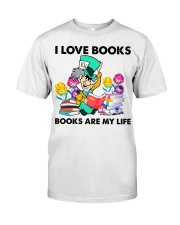 I Love Books Premium Fit Mens Tee tile