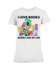 I Love Books Premium Fit Ladies Tee tile