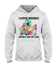 I Love Books Hooded Sweatshirt front