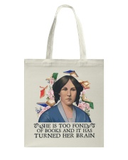 Book She Is Too Fond Tote Bag tile