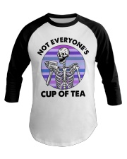 Skull Not Everyone's Cup Of Tea Baseball Tee tile
